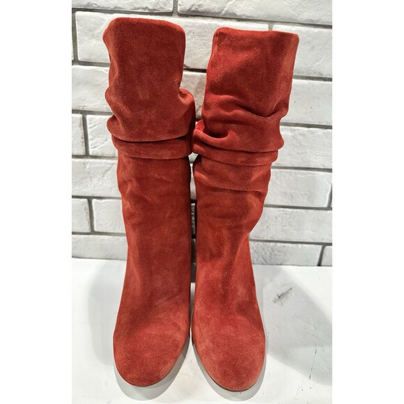 Splendid SHOES Phyllis Scrunchy Boots SPICE SUEDE PULL ON Size 10 - Picture 2 of 14